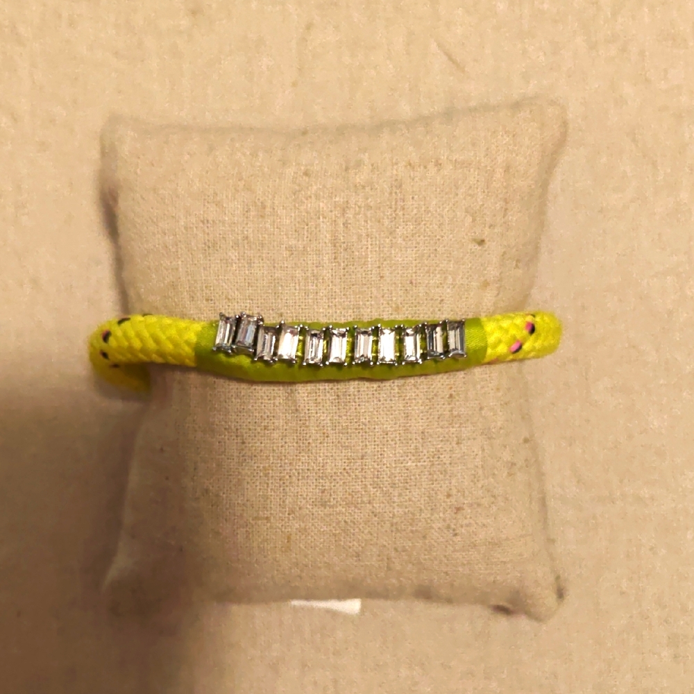 Yellow Bracelet with Silver Accents "Know The Ropes Bracelet"